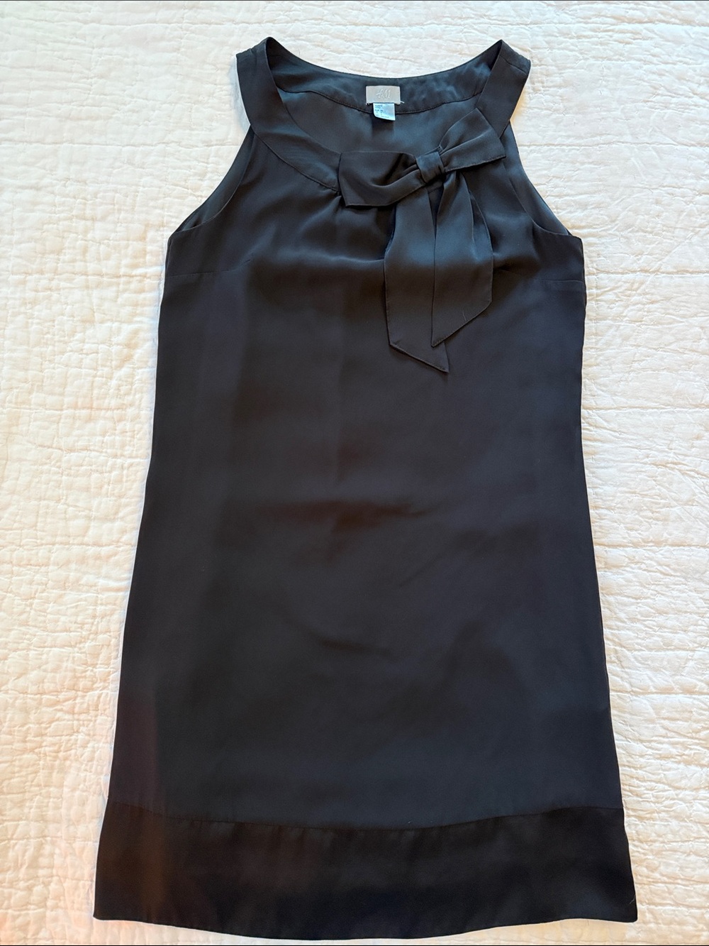 H&M Black Sleeveless Mini Dress with Front Bow
